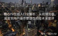 糖心TV在线入口全解析：从视频加载速度到用户操作便捷性的技术深度评测
