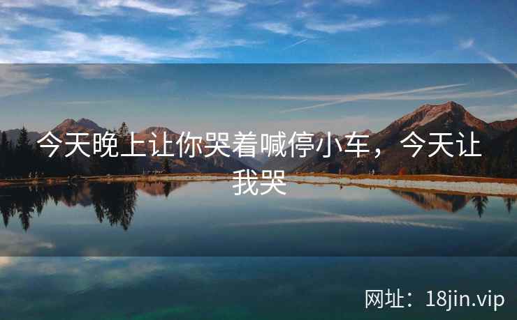 今天晚上让你哭着喊停小车,今天让我哭 今天晚上让你哭着喊停小车,今天让我哭